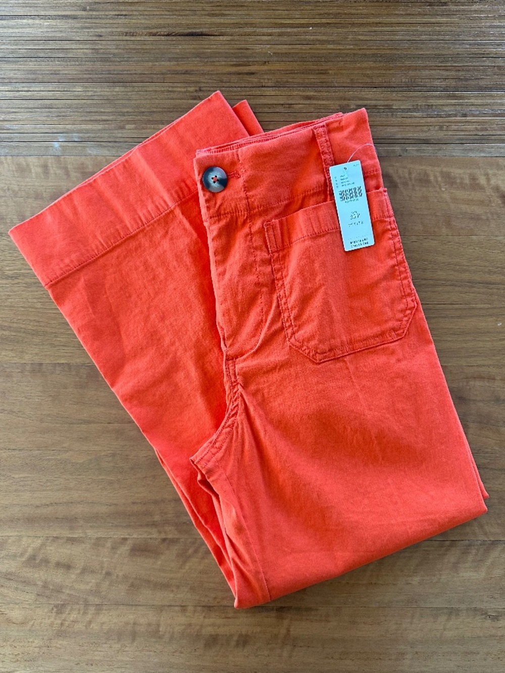 NWT Anthropologie Maeve The Colette Cropped Pants Orange- 25 Petite